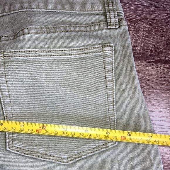 Womens J Crew  Olive Green Toothpick  Size 25 Stretch Jeans - Picture 12 of 12